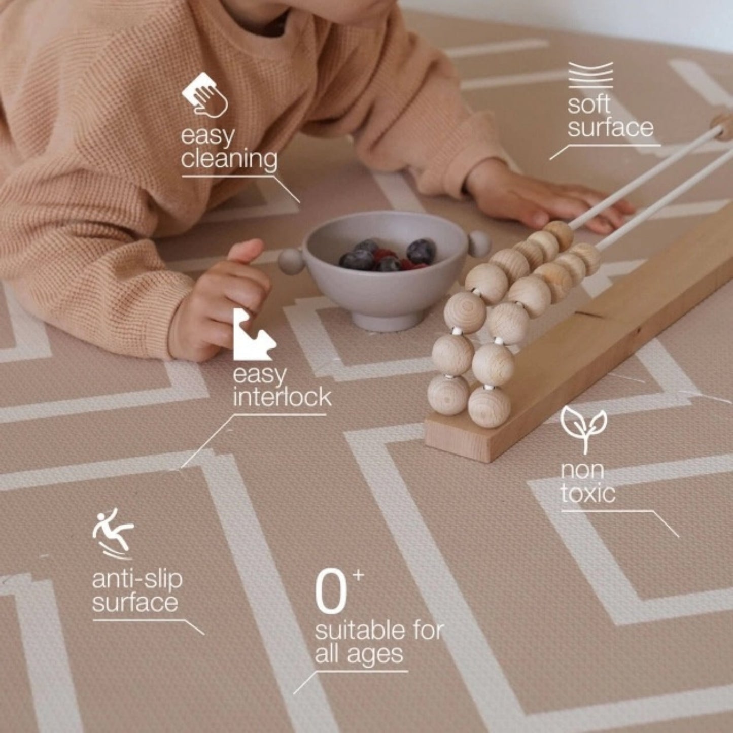 Modern Blocks - Desert Sand - Play Mat